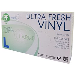Vinyl - Large - Clear Powder Free Gloves